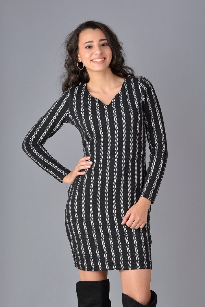 Vestido espiga negro-0