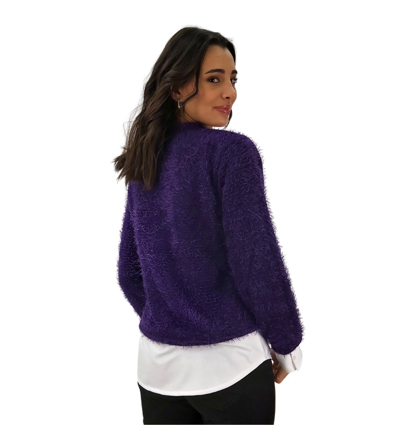 Sweater Peluda Purpura-2