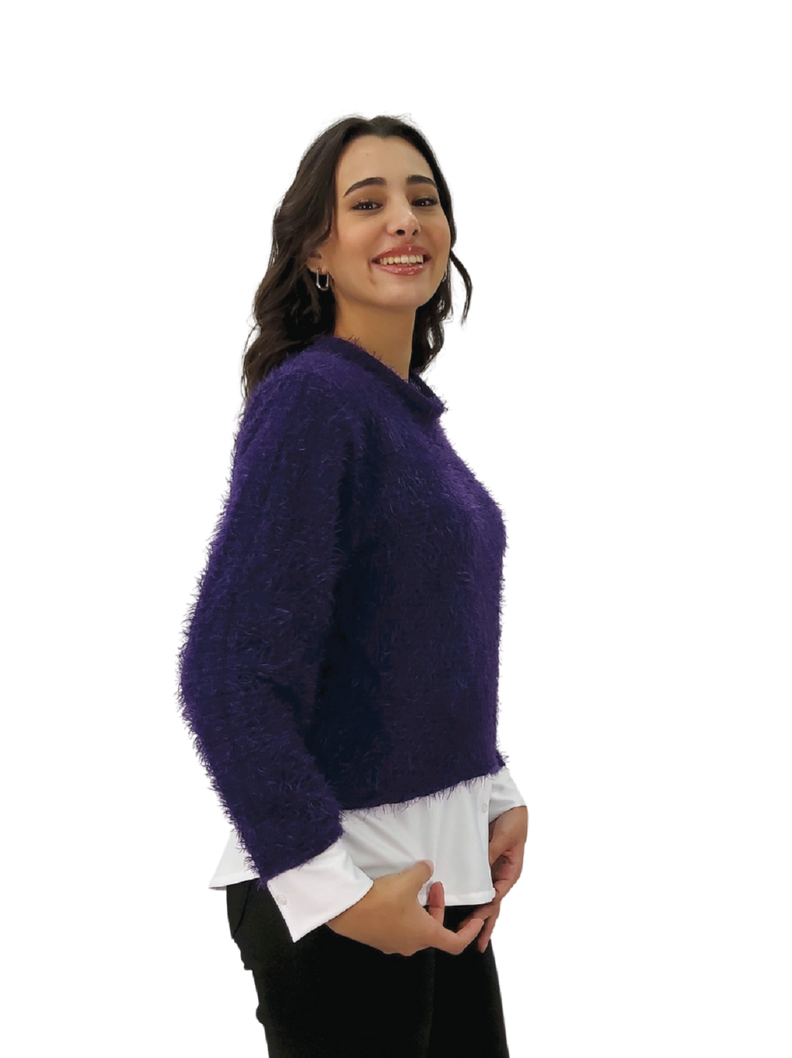 Sweater Peluda Purpura-1