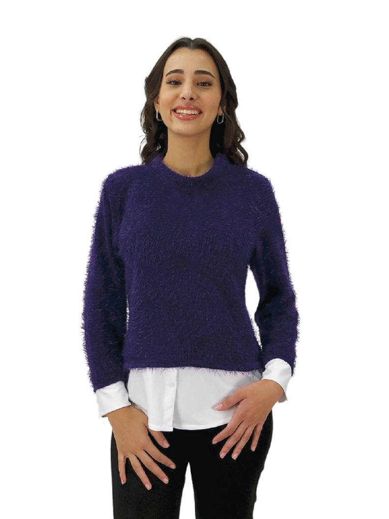 Sweater Peluda Purpura-0