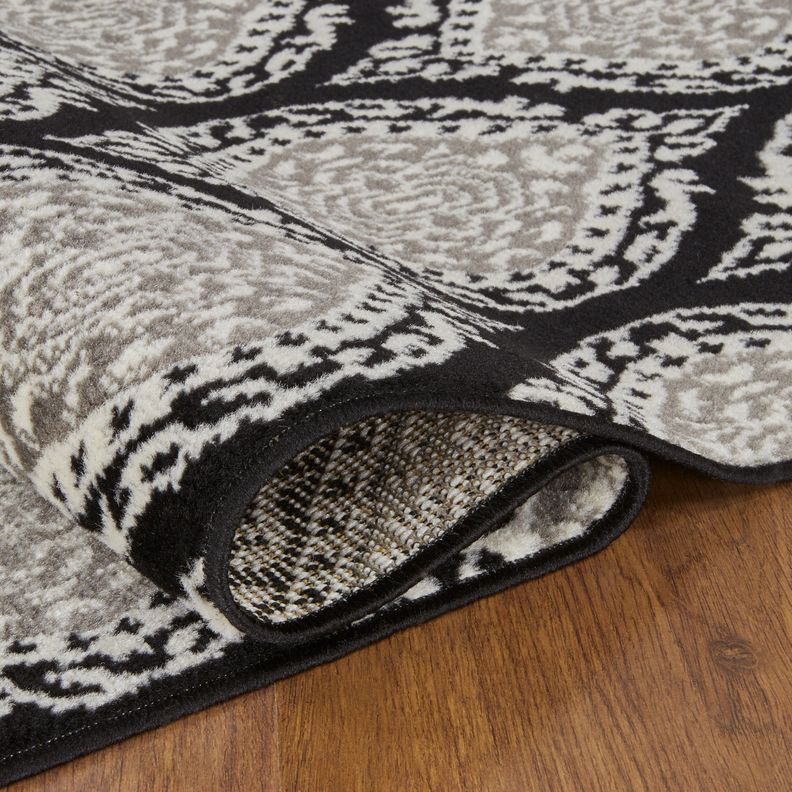 Alfombra Pasillo Kashan King 512 Negra 61 x 213 cm-2