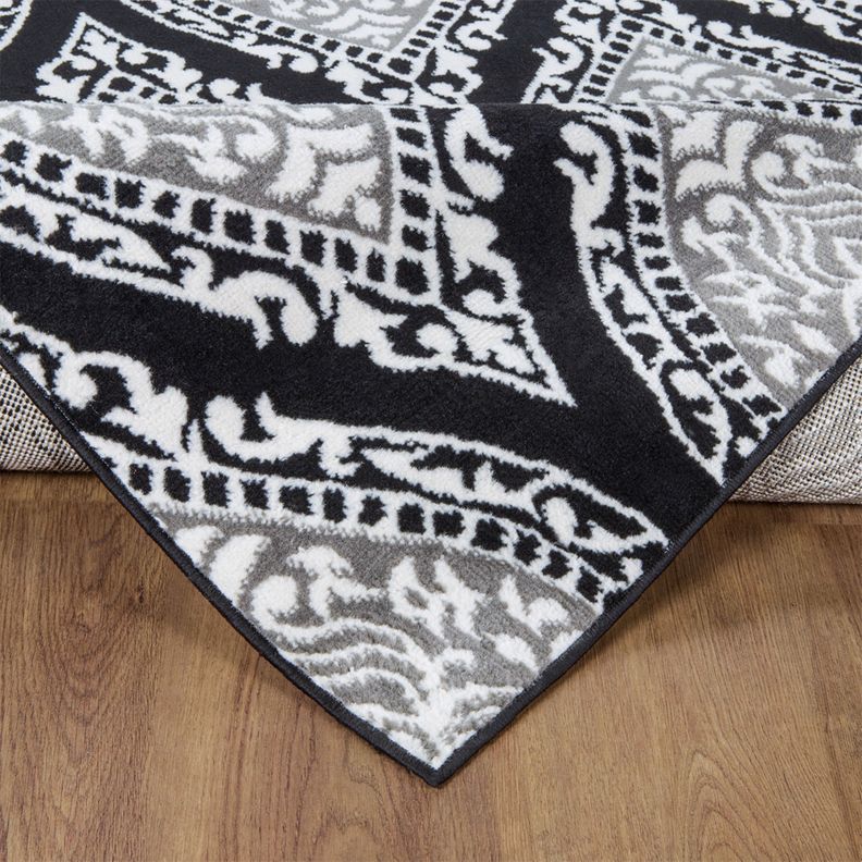 Alfombra Pasillo Kashan King 512 Negra 61 x 213 cm-3