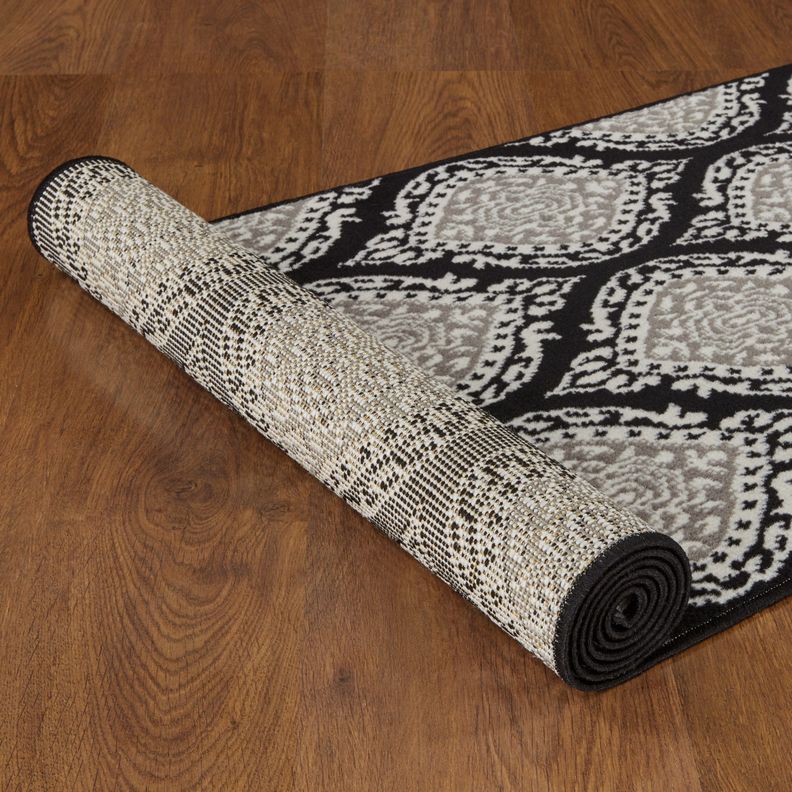 Alfombra Pasillo Kashan King 512 Negra 61 x 213 cm-4