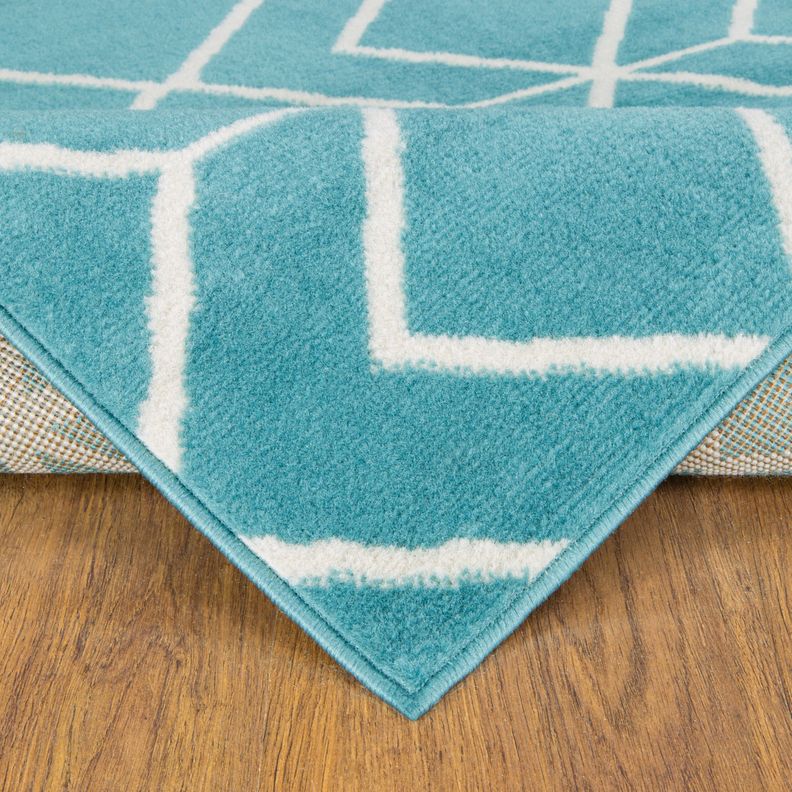 Alfombra Pasillo Kashan King 507 Azul 66 x 430 cm-3