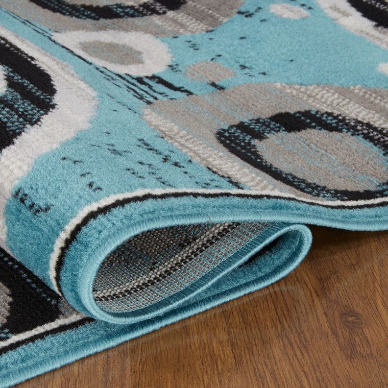 Alfombra Pasillo Kashan King Azul 66 x 430 cm-2