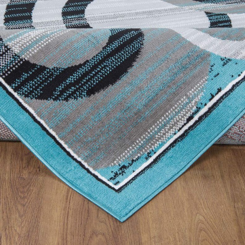 Alfombra Pasillo Kashan King Azul 66 x 430 cm-3