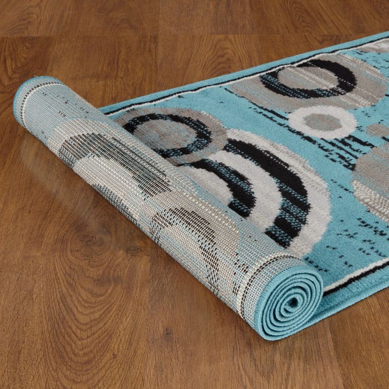 Alfombra Pasillo Kashan King Azul 66 x 430 cm-4