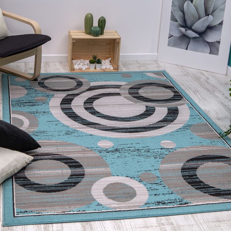Alfombra Kashan King Azul 200 x 290 cm-1