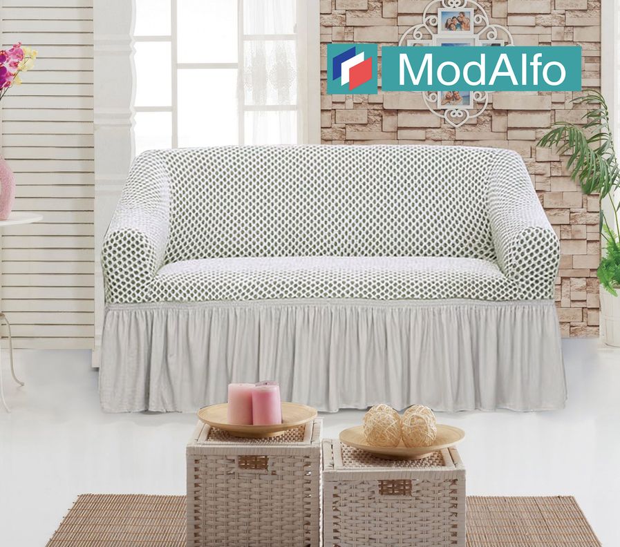 Funda para sofá 2 cuerpos blanco 85 x 135 cm-1