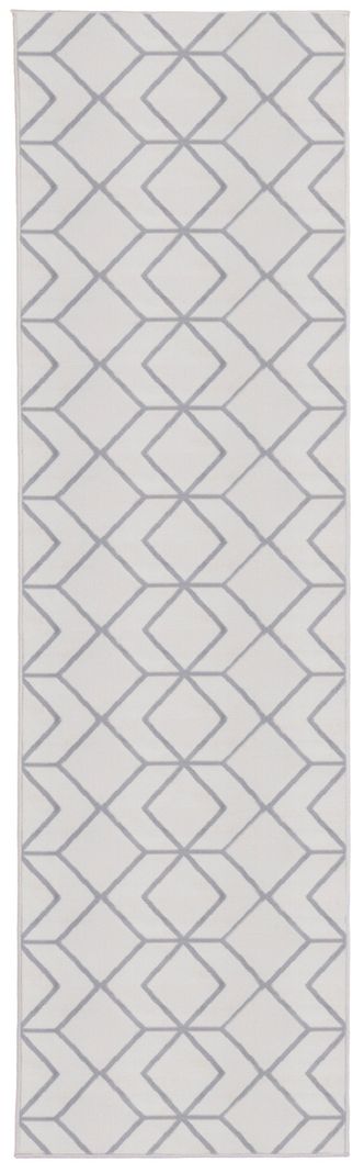 Alfombra Pasillo Kashan King Blanca 61 x 213 cm-0