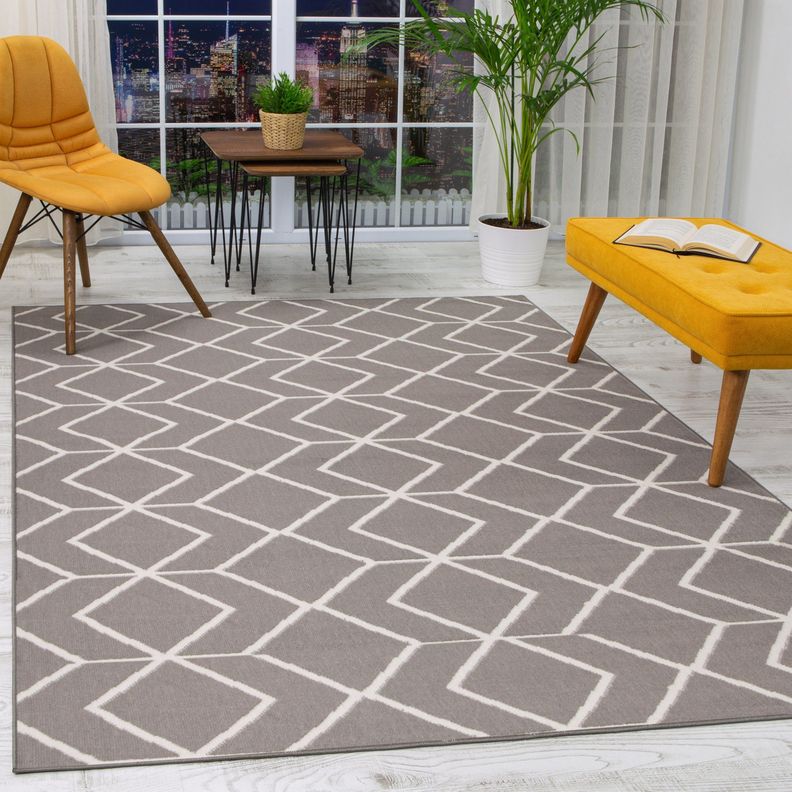 Alfombra Kashan King 507 Gris 244 x 305 cm-1
