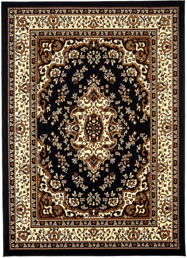 Alfombra Kashan King 504 Negra 153 x 213 cm-0