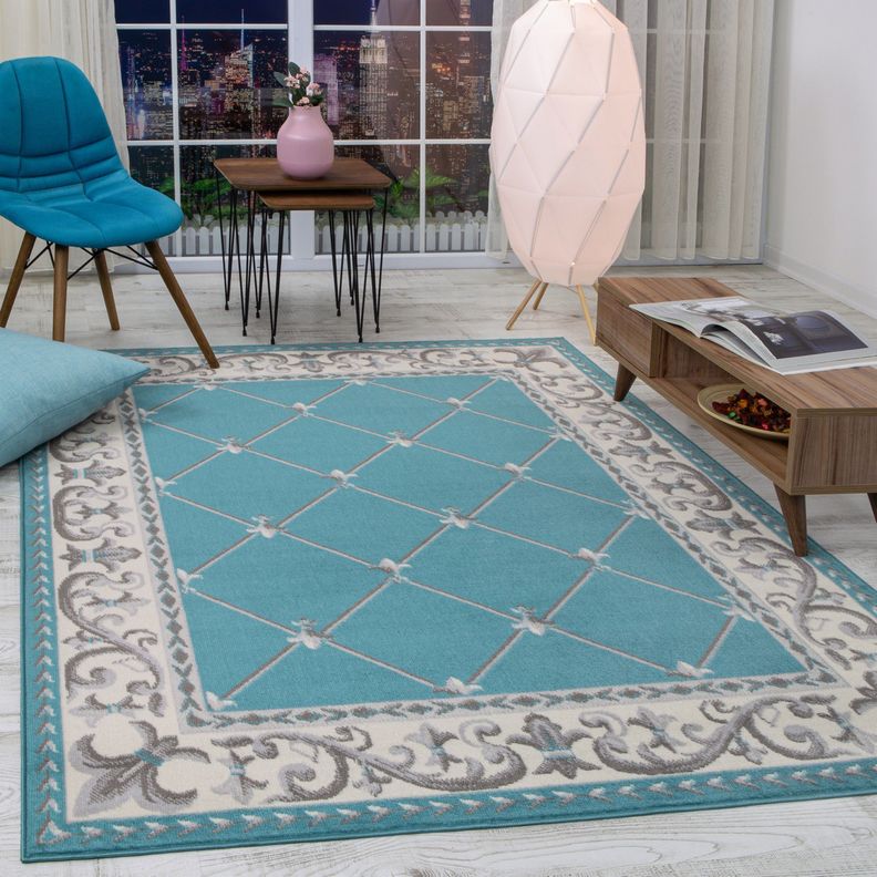 Alfombra Kashan King 503 Azul 200 x 290 cm-1