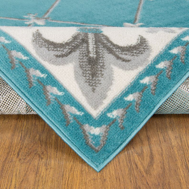 Alfombra Kashan King 503 Azul 200 x 290 cm-3