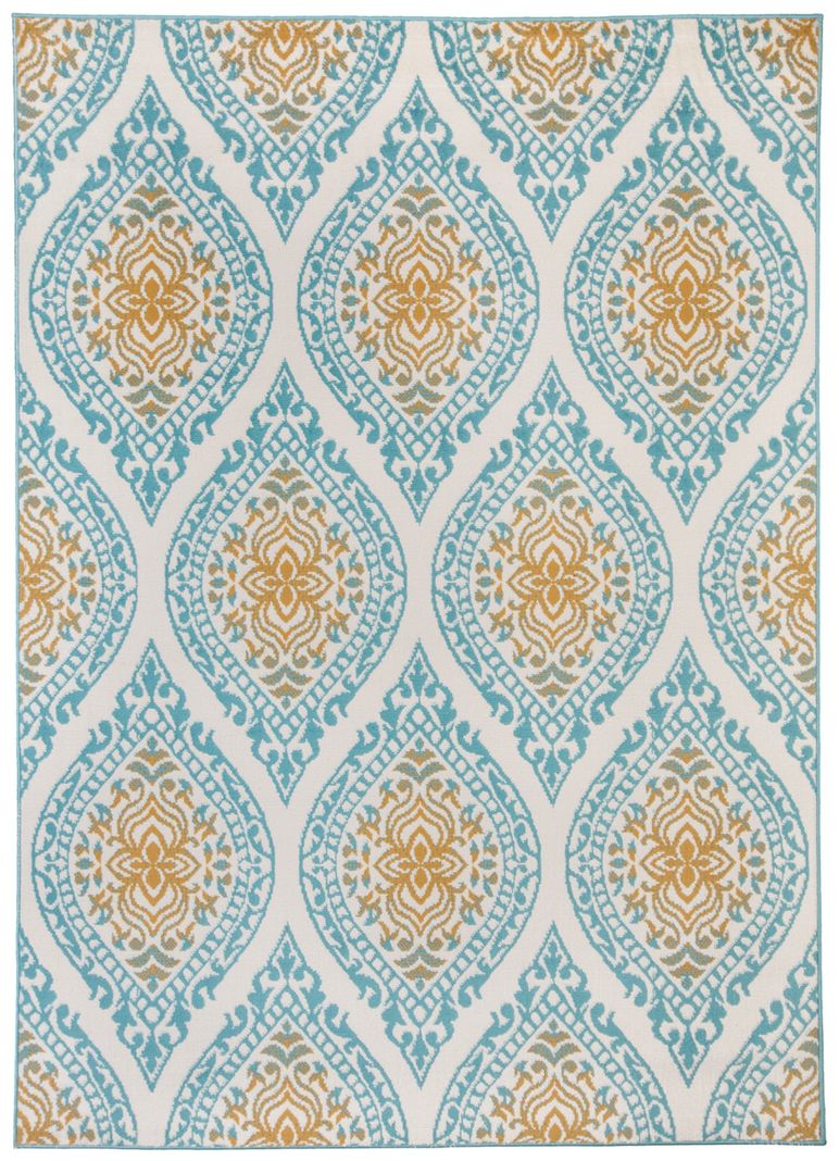 Alfombra Kashan King 512 Azul 244 x 305 cm-0