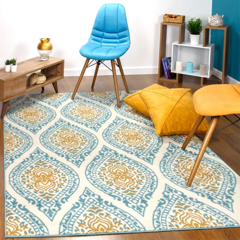 Alfombra Kashan King 512 Azul 244 x 305 cm-1