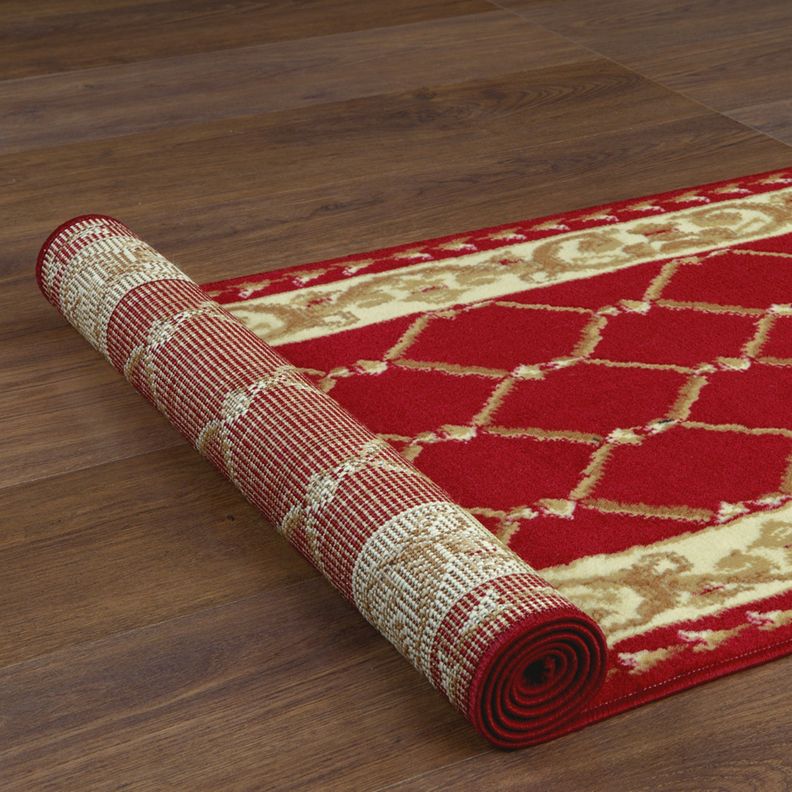 Alfombra Pasillo Kashan King Roja 61 x 213 cm-4