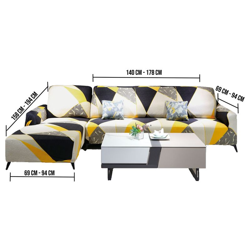 Funda Para Sofa Forma en L  Amarillo-1