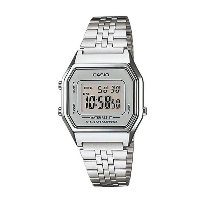 Reloj Casio Digital Mujer LA-680WA-7 Plateado