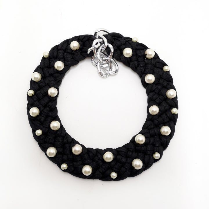 Maria la Biyux Collar Pearls Negro