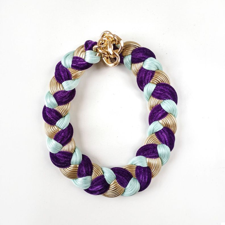 Maria la Biyux Collar Purple Velvet Queen Morado