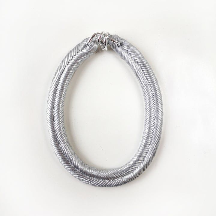 Maria La Biyux Collar Espiga Plateada Plateado Metalico