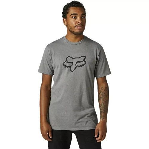 Polera FOX Manga Corta LEGACY HEAD Gris-0