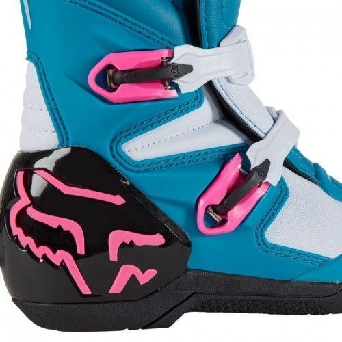 Botas FOX RACING COMP Celeste Rosada-6