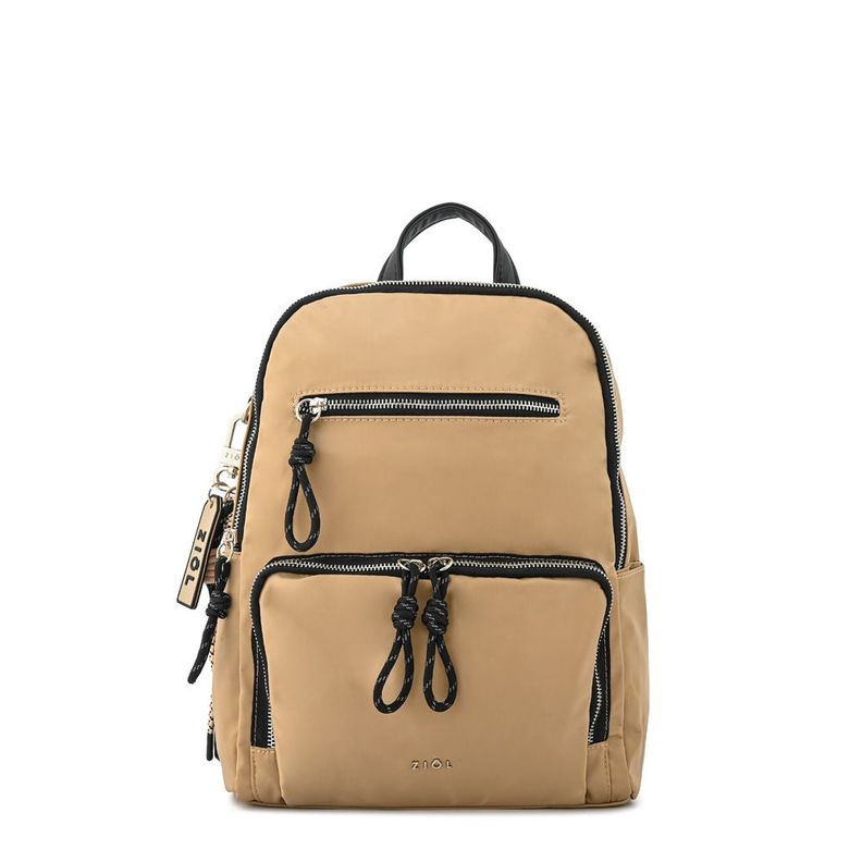 Mochila perlina mediana beige