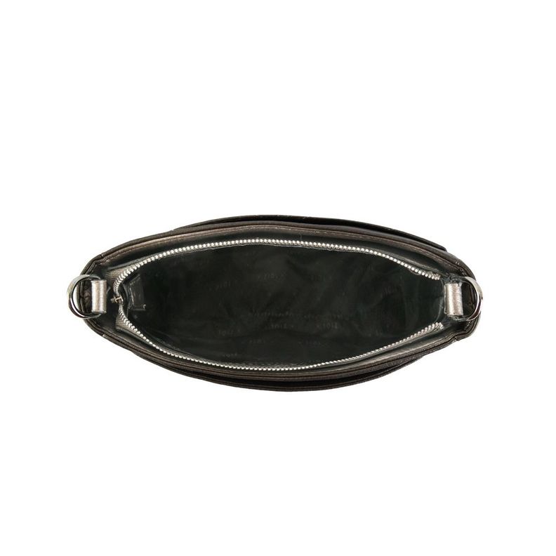 Cartera bandolera mediana agustina plateado oscuro-3