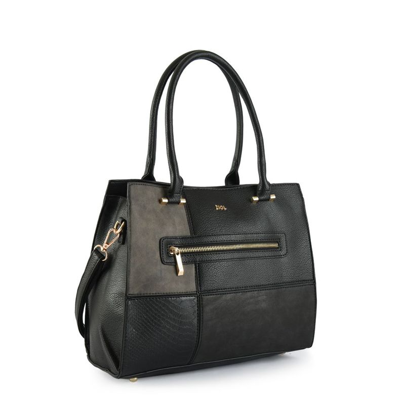 Cartera dos asas tres divisiones mediana croix negro-1