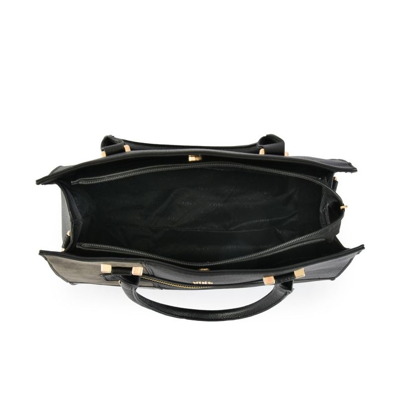Cartera dos asas tres divisiones mediana croix negro-3