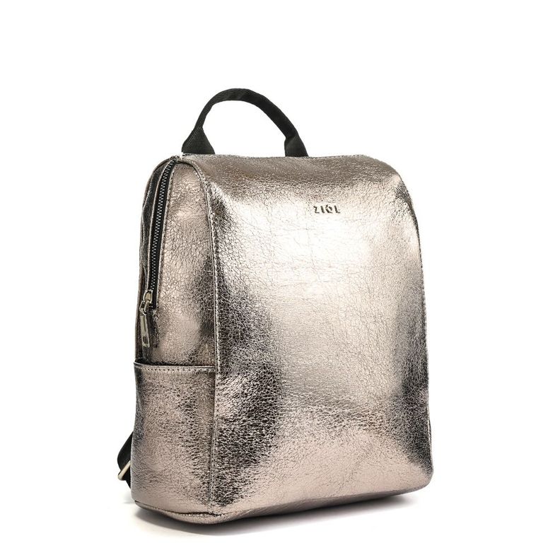Mochila mediana calandi plateado-1