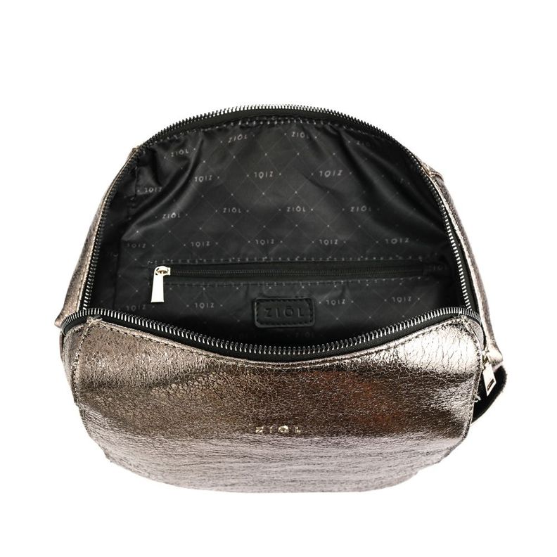 Mochila mediana calandi plateado-3