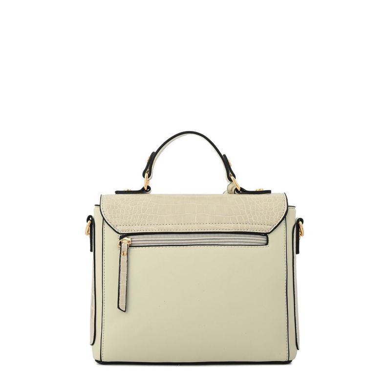 Cartera bandolera con tapa mediana ariana blanco crudo-2