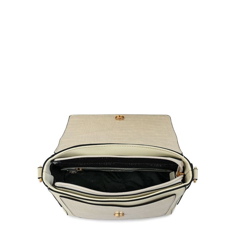 Cartera bandolera con tapa mediana ariana blanco crudo-3