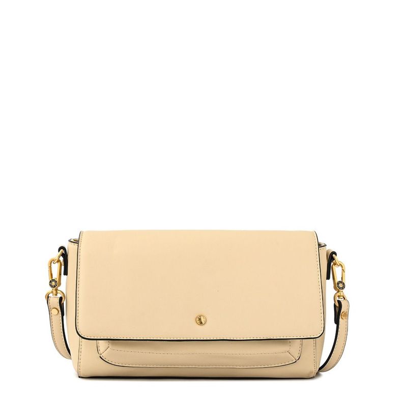 Cartera bandolera con tapa pequeña indara blanco crudo-0