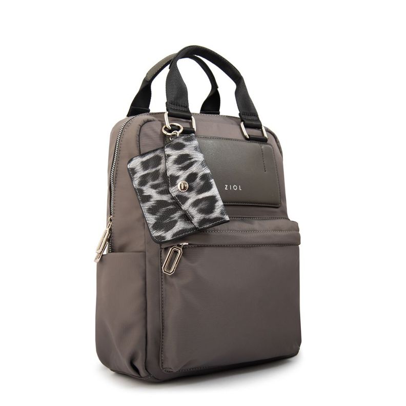 Mochila alfira mediana gris oscuro Ziol | Paris.cl