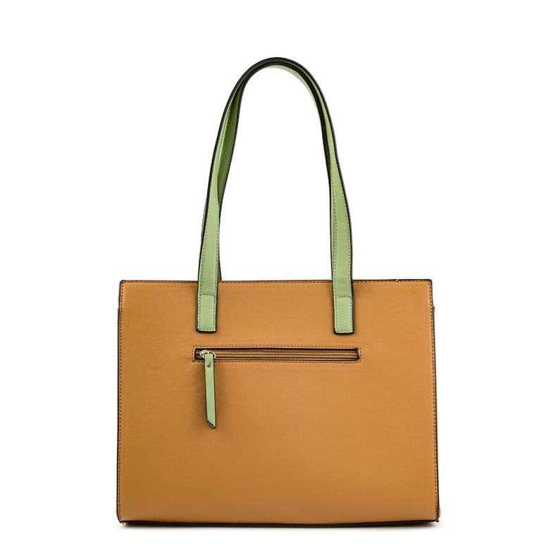 Cartera dos asas tres divisiones grande tinna camel-2