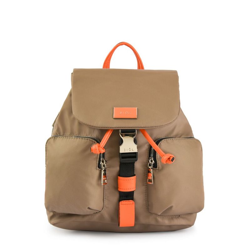 Mochila con tapa mediana corvette taupe-0
