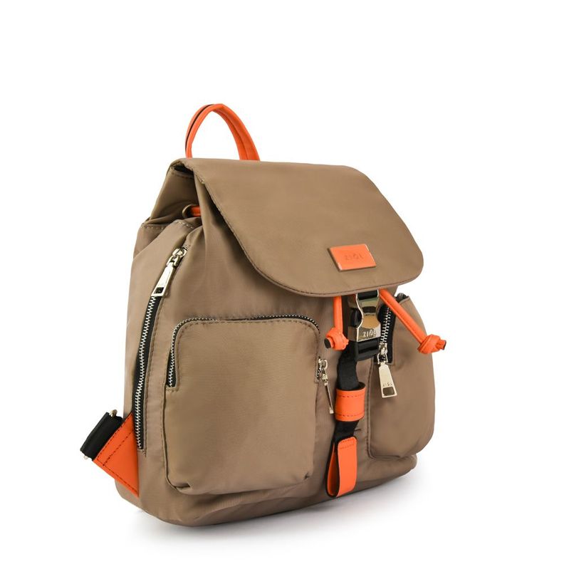 Mochila con tapa mediana corvette taupe-1