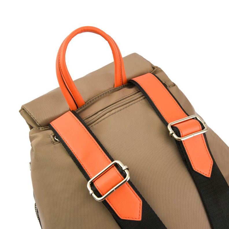 Mochila con tapa mediana corvette taupe-2