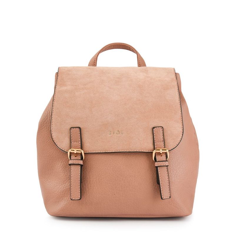 Mochila con tapa mediana bladia rosa viejo-0