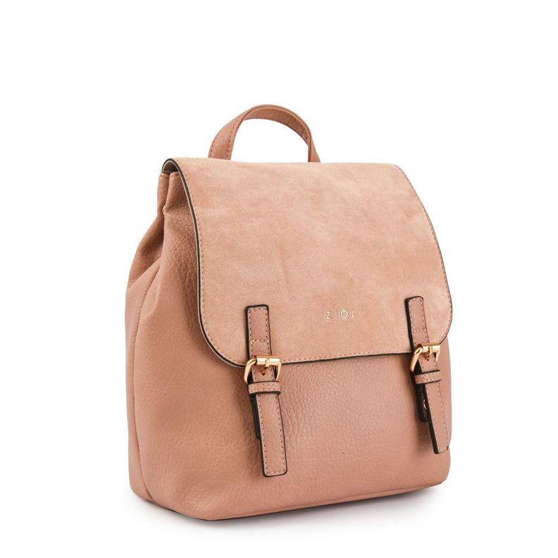 Mochila con tapa mediana bladia rosa viejo-1