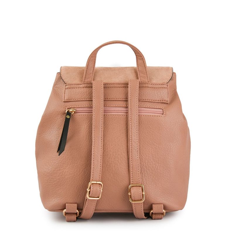 Mochila con tapa mediana bladia rosa viejo-2