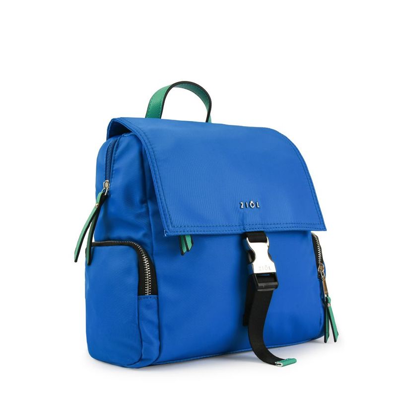 Mochila con tapa mediana minisa azul electrico-1