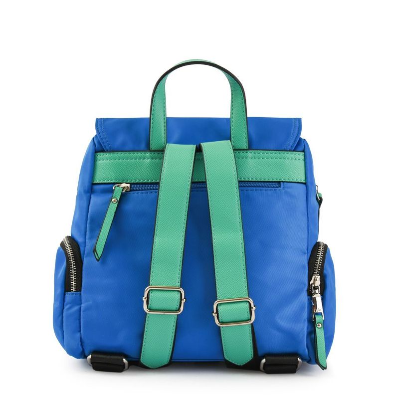 Mochila con tapa mediana minisa azul electrico-2