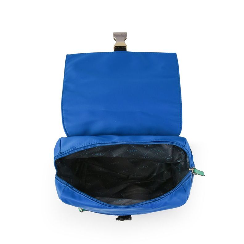 Mochila con tapa mediana minisa azul electrico-3