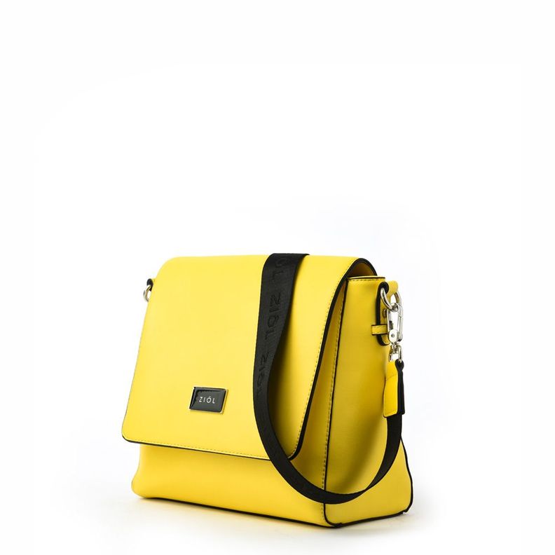 Cartera bandolera con tapa mediana aydin amarillo-1
