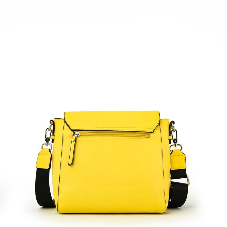Cartera bandolera con tapa mediana aydin amarillo-2